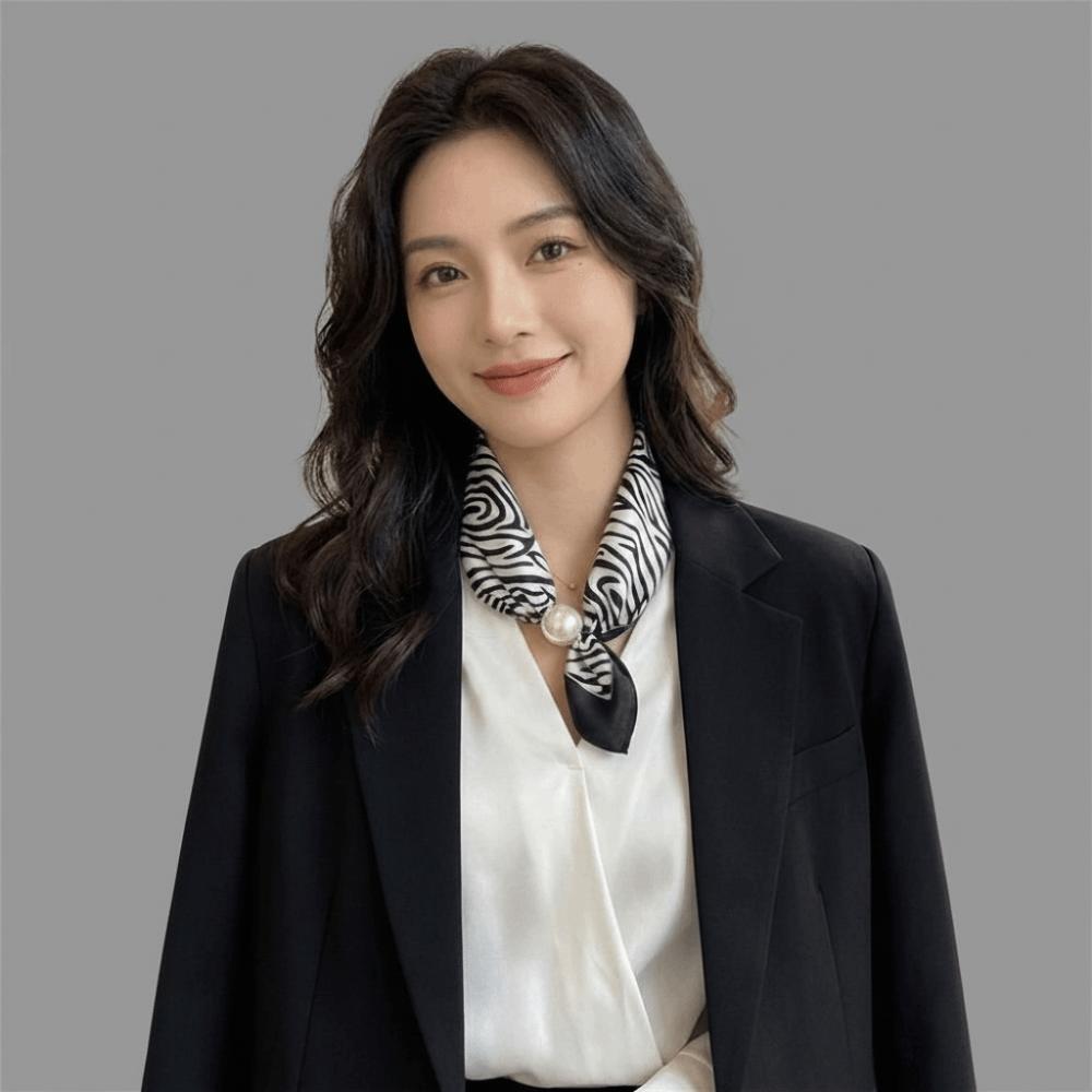 Printed Neck Scarf Pearl Buckle Neckerchief New Silk Scarf  Women