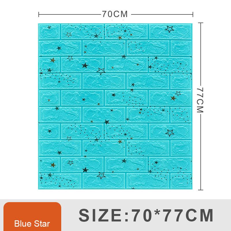 12Pcs 3D Foam Walls Wallpaper DIY Home Room House Decoration Self Adhesive for Protect Children Bedroom White Brick Wall Sticker