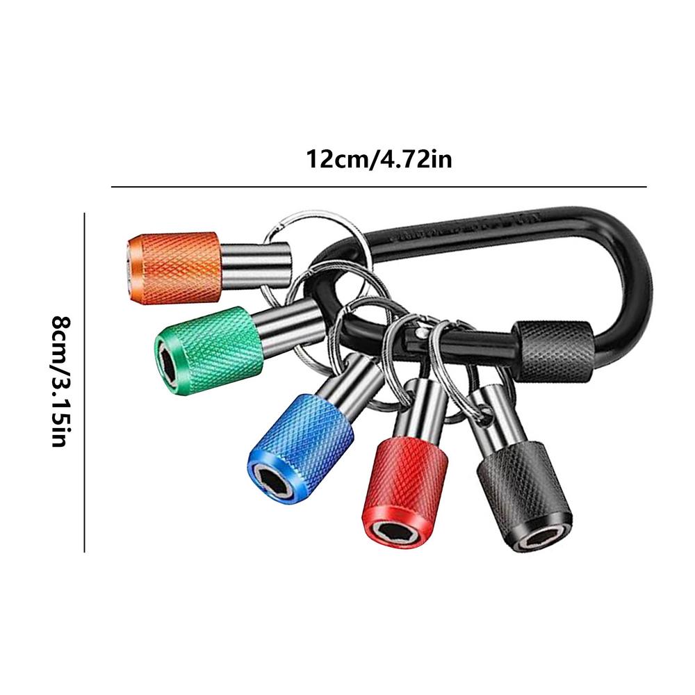 Держатель бит 1/4 дюйма Органайзер для шестигранных бит Брелок Портативный держатель бит для отвертки Брелок для мужчин Шестигранный держатель