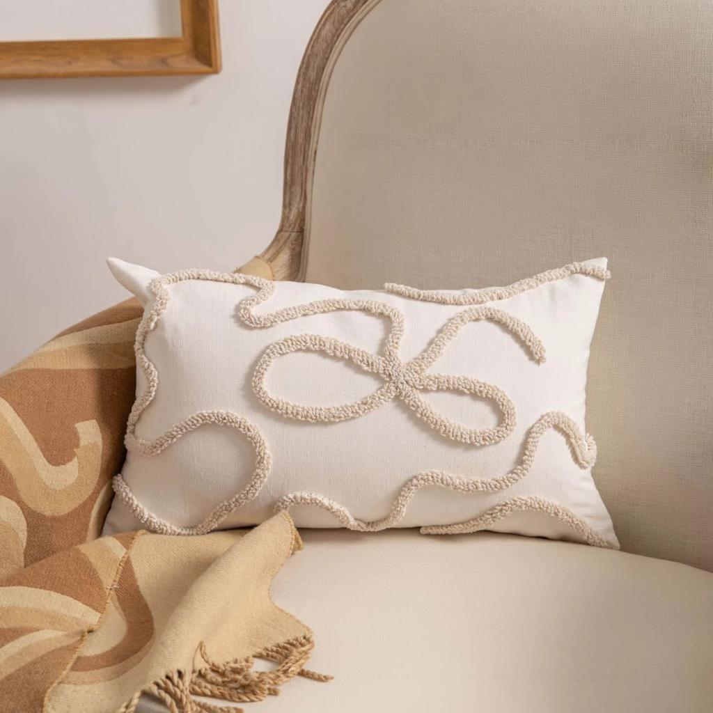 Modern Chenille Pillow Covers Minimalist Textured Sofa Cushion Cases Elegant Bedside Throw Pillowcase Chic Hotel Cushion Covers