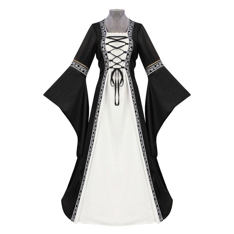 Medieval Corseted Skirt, European and American Retro Skirt, European Medieval Classical Women's Dress, Commoner Performance Costume