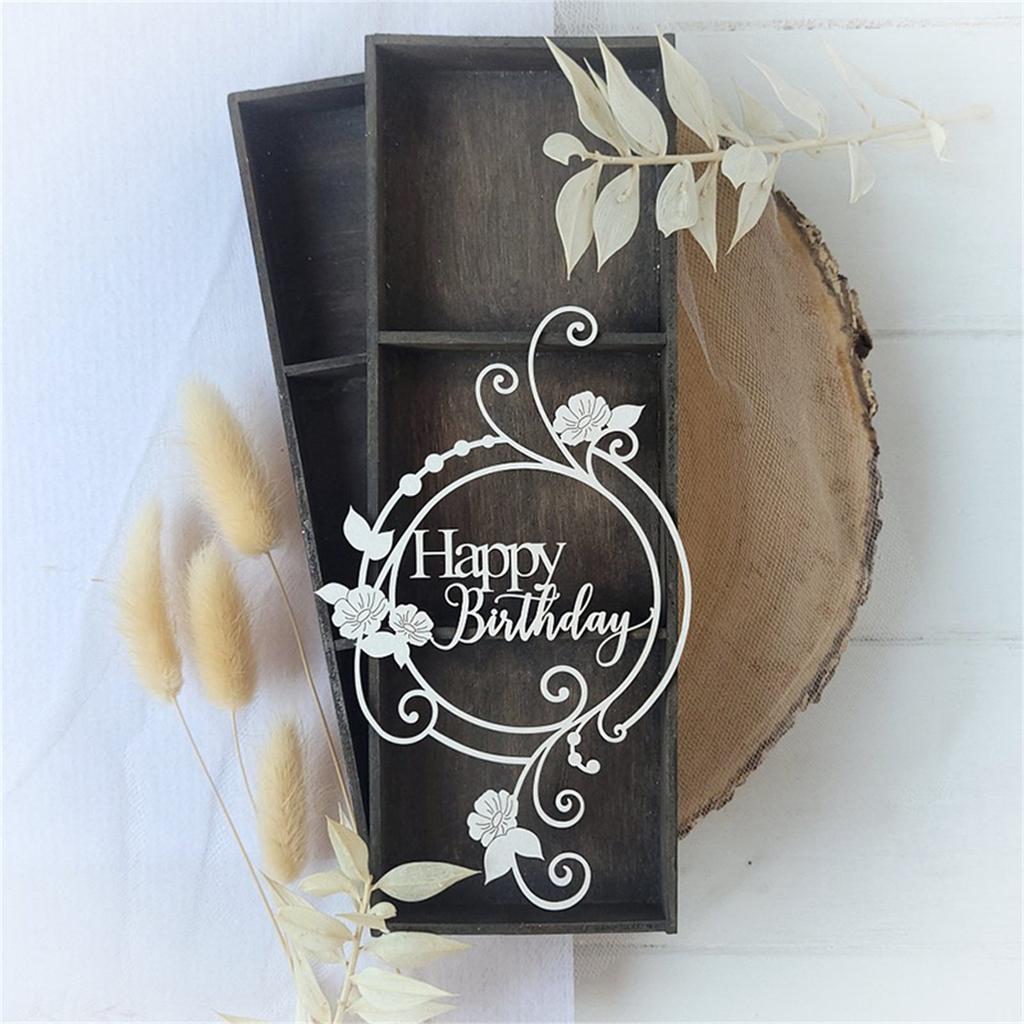 Birthday Wreath Carbon Steel Die Cut Templates Decorative Embossing Paper Die for Scrapbooking Photo Album Card Making