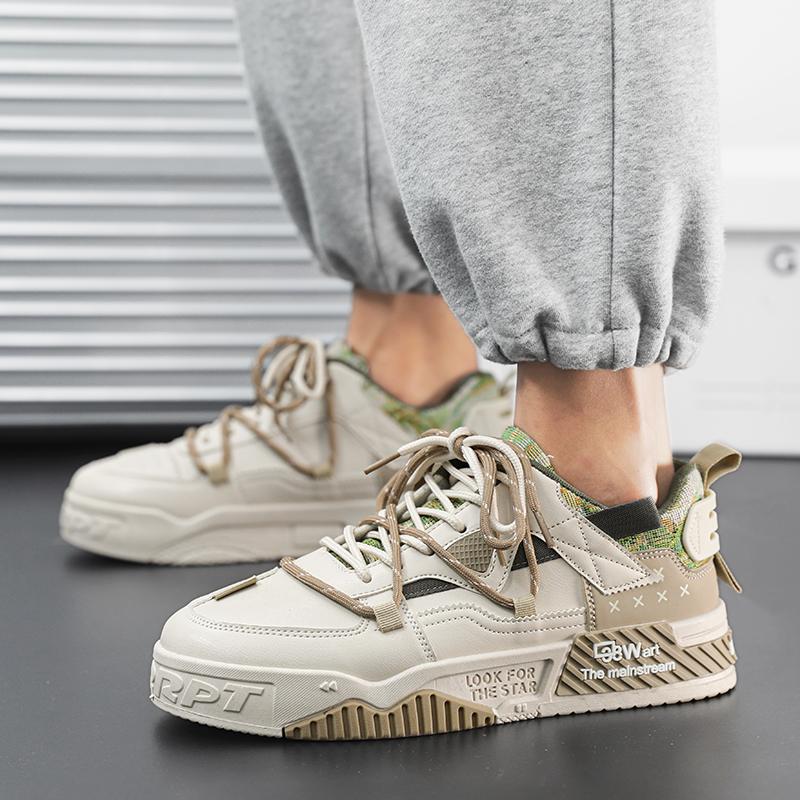 2024 New Men Skateboarding Shoes Platform Fashion Design Laces Shoes Comfortable Vulcanized Shoes Casual Sneakers Student Shoe