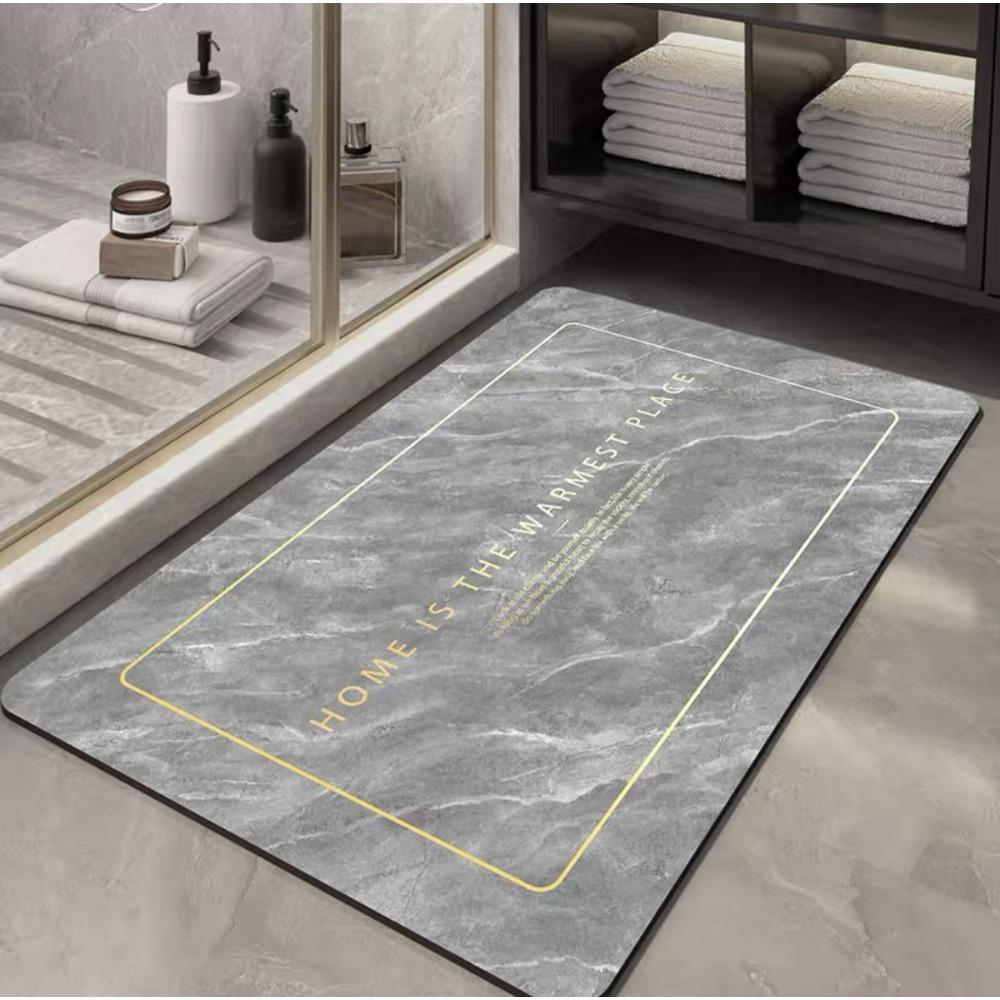 Diatom Mud Cushion Absorbent Bathroom Mat Marble Kitchen Foot Mat Toilet Door Mat Non-slip Absorbent
