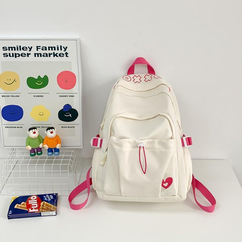 Fresh  Sweet and Cute Girly Japanese Campus Backpack Simple and Versatile Junior High School Students Backpack