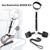 Bondage Sex Restraints Kit Neck To Wrist Restraints Leather Straps Whip SM Bondage Harness Sex Games Adult Sex Toys