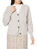 FRAY I.D. Women's V-Neck Raccoon Knit Cardigan FWNT214019 IVR F