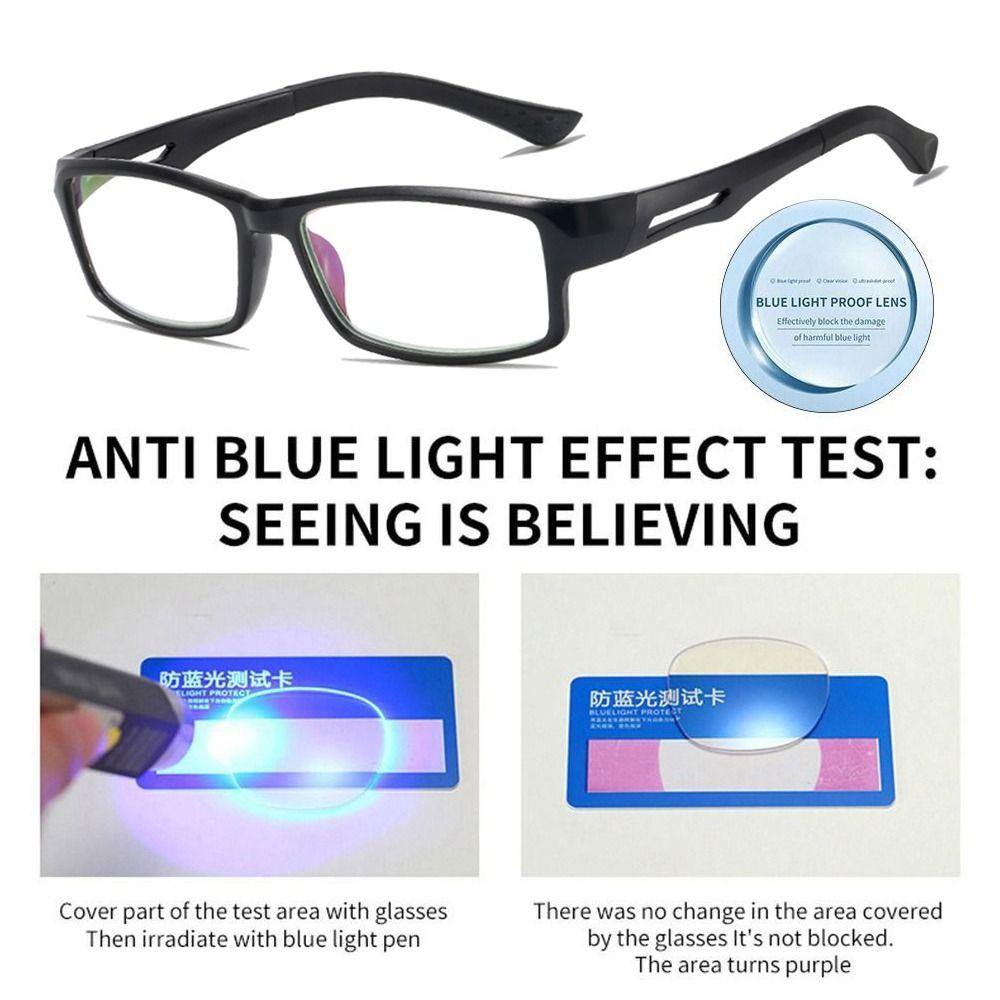 Blue Ray Blocking Anti-Blue Light Reading Glasses Ultralight TR90 Hyperopia Glasses Eye Protection Square Eyeglasses Men Women