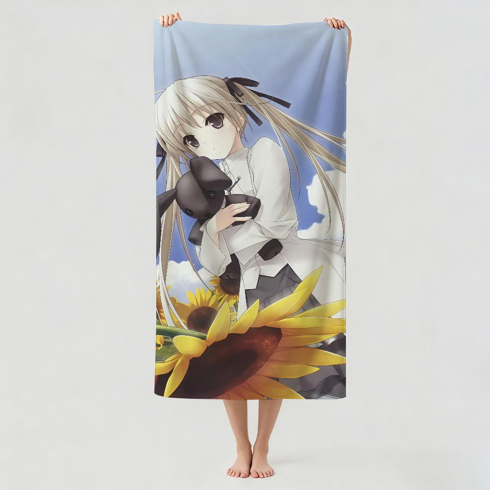 Anime S-Sora K-Kasugano Towel Drying Bath Towel Applicable To Light Swimming Camping Yoga Beach Out
