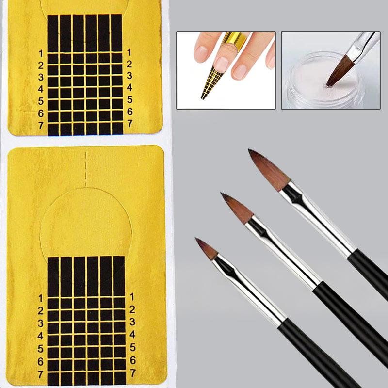 Confezione Sistema Unghie in Polvere Acrilica da 10 Pezzi con Liquido Monomero Trasparente Nude Rosa Kit Manicure Completo per Fai-da-te Salone Estensione