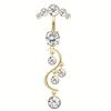 Bobisty 316L Surgical Steel Belly Button Ring Cute Butterfly Dangle Navel Piercing Jewelry for Women