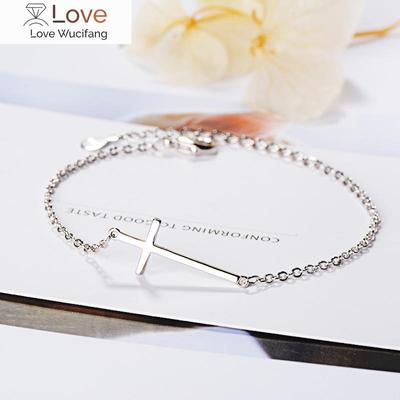 925 Sterling Silber Kreuz Armband Für Frauen Charm Armband & Armreif Silber 925 Schmuck Kette Gepaart Armbänder Geburtstag Party