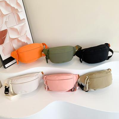Bolso bandolera de lona de moda Bolso casual para mujer Nuevo moderno Casual Deportivo Nicho Moda Monocolor Riñonera