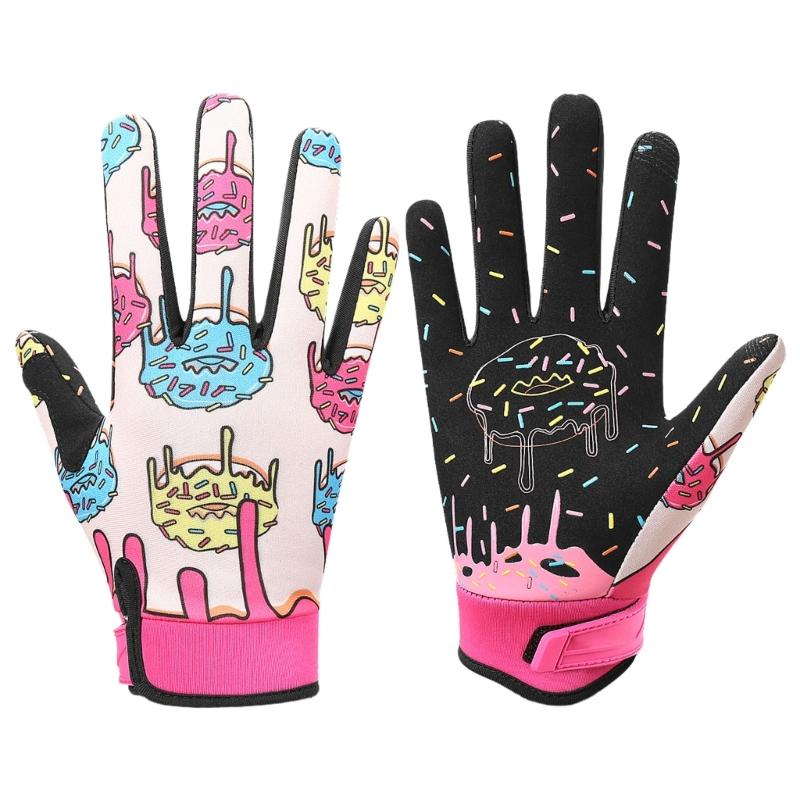 Touchscreens Cycling Gloves For Mountain Biking With Breathable Fabric And Regulable Wrist Strap Children XS