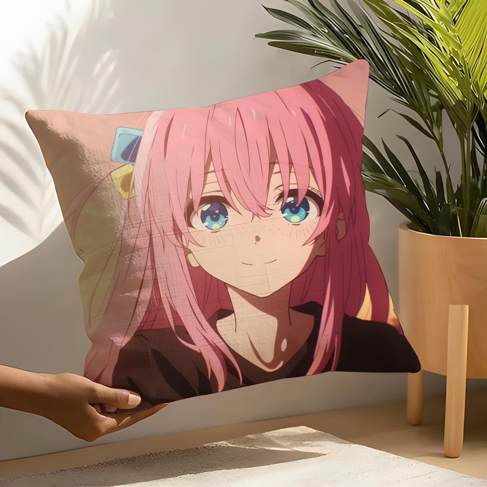 Anime Singer B-Bocchi The Rock Cartoon Pillow Case Linen Cushion Covers For Decorative Sofa Home Pillows Case