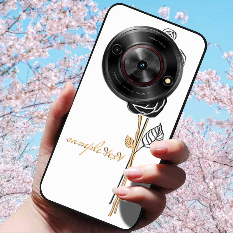 For ZTE Blade A75 5G 6.6" Cases 3D Relief Flower Soft Silicone Luxury Cover for ZTE Blade A75 5G 3D Phone Cases ZTE Blade Z2357N