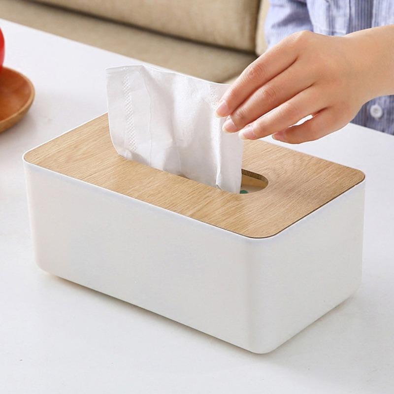 Holz-Taschentuchbox, Haushaltspapierbox, Restaurant, Wohnzimmer, Desktop-Taschentuch-Aufbewahrungsbox