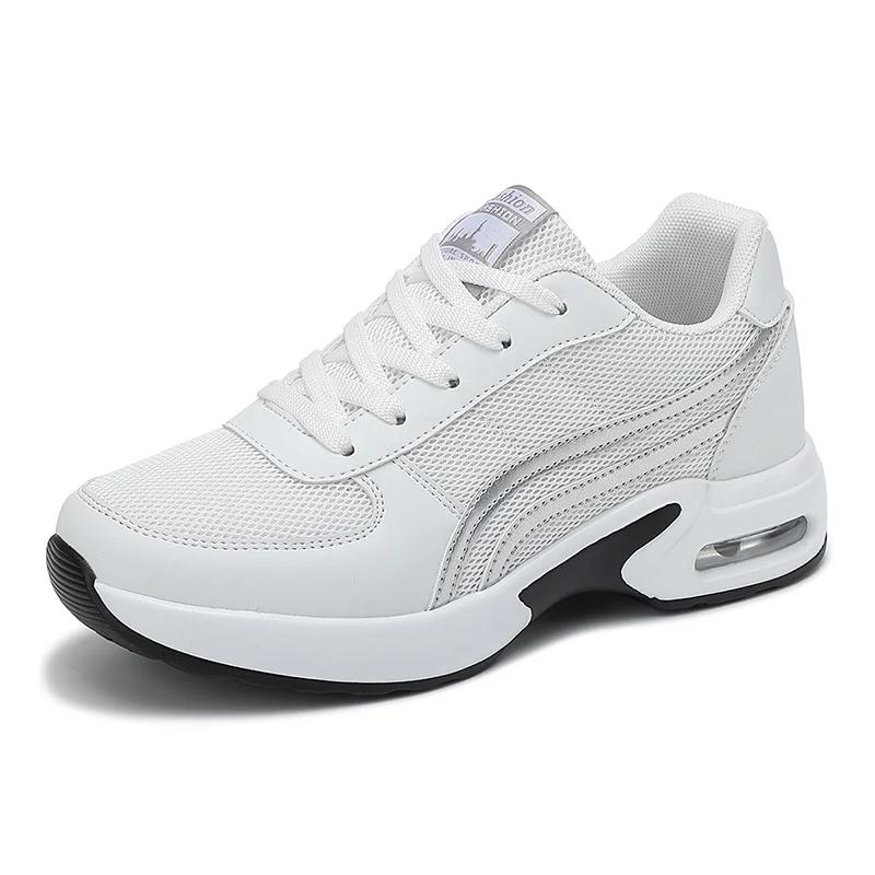 

Fashion Soft Sole Sports Sneakers Ladies Cushioning Flying Weaving Non-Slip Jogging Shoe Four Seasons Women Casual Running Shoes 35 білий