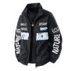25 Autumn and Winter New Three-proof Embroidered Couple Racing Clothes Retro Jacket Jacket Motorcycle Cycling Clothes