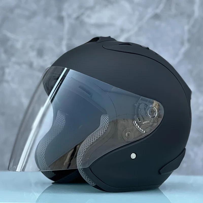 Ram4 Matte Black Half Helmet Motorcycle Off-Road Summer Helmet Downhill Racing Mountain Cross Casco Capacete Men and Women