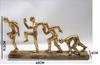 Metal Figurine Decorative Sculpture Depicting Runners