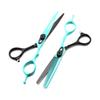 6.0" God Walker Black-Green Hairdressing & Barber Scissors: Straight & Thinning Shears for Bangs