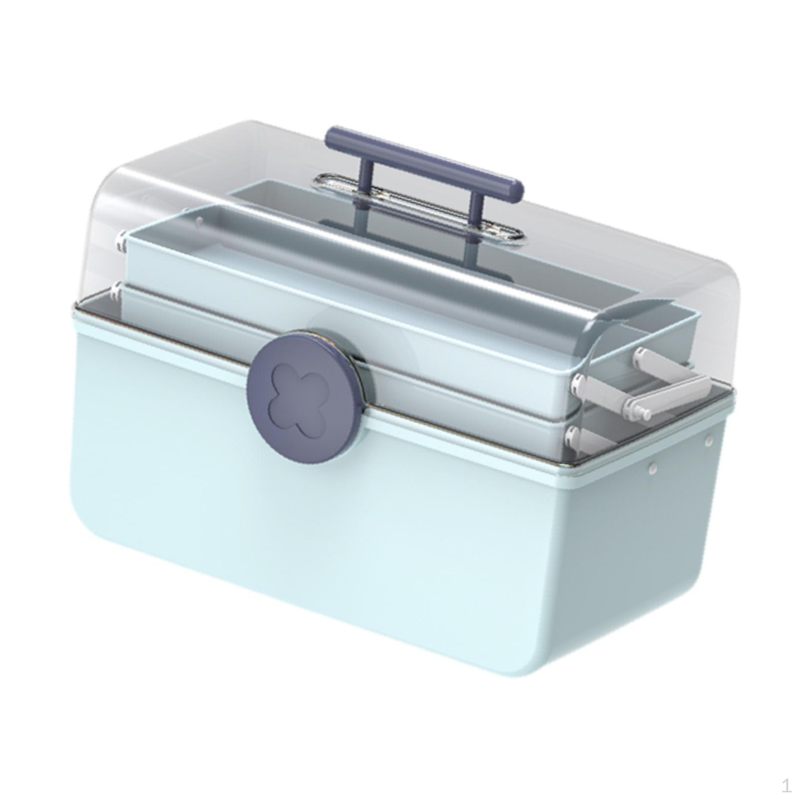 

First Aid Case Box Cabinet Organizer 3 Layers Emergency Kits Container Storage for синій