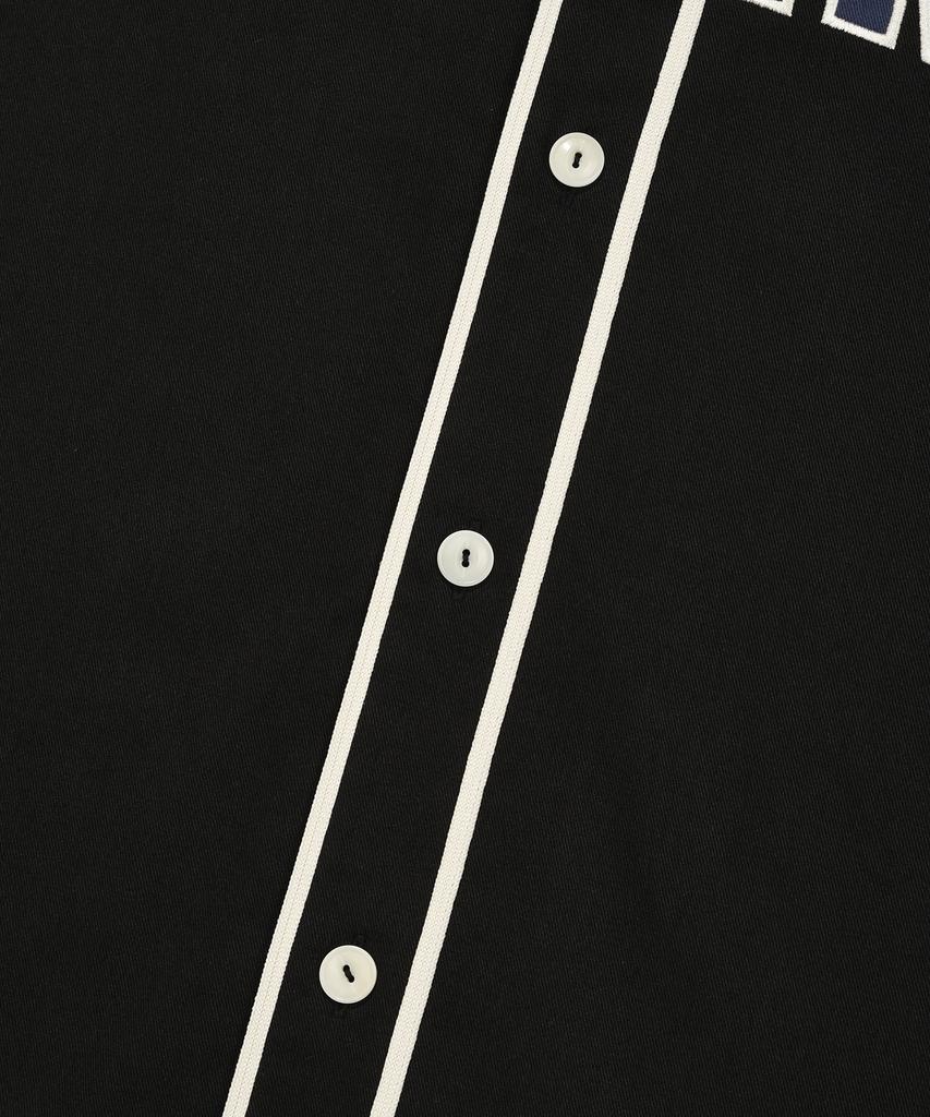 COVERNAT Arch Logo Baseball Half Shirt Black