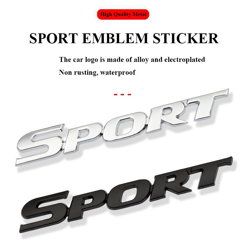 3D Metal Logo Sport Emblem Letters Car Fender Trunk Badge Sport Stikcer Accessories for toyota