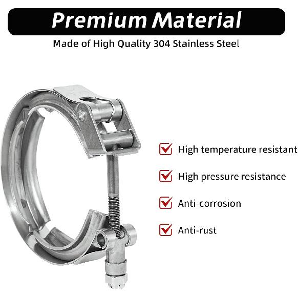 3 Inch Quick Release V Band Clamp 304 Stainless Steel