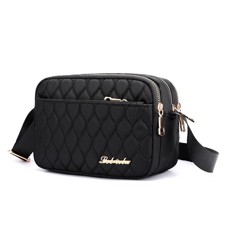 

Новые водонепроницаемые сумки через плечо из нейлонового холста 2020 года для женщин чёрный