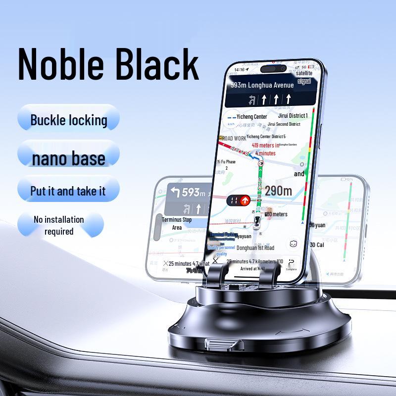 360-Degree Car Dashboard Phone Holder - Non-Slip Adhesive Support Bracket