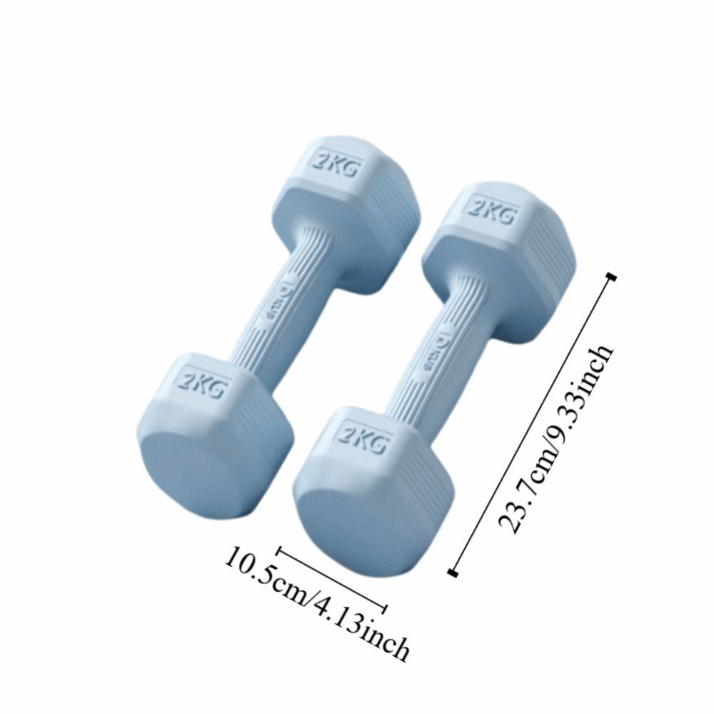 2KG Hand Weights Set Soft Rubber Handle Dumbbell Pair High Quality Small Dumbbell  Gym