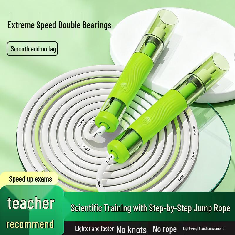 Jixiong Double Bearing Transparent Handle Skipping Rope