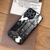 Schwarze Spitze Print Handyhülle Für IPhone 17 Air 16 E Pro Max 15 14 13 Mini 12 Pro 11 Max Plus Schwarze Glasabdeckung