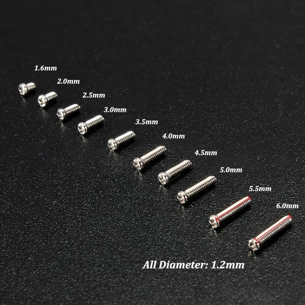 Watch Back Cover Screws 140/100pcs Repair Tool Watch Back Cover Screws Nuts Stainless Steel 1.2mm Cross Screw Assortment Kit 10 Kinds Watch Accessorie