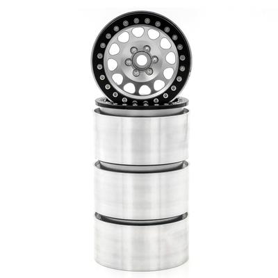 Jante de roue en alliage d'aluminium Beadlock jantes de roue argentées moyeu 4 pièces 2,2 pouces 65*36mm remplacement pour