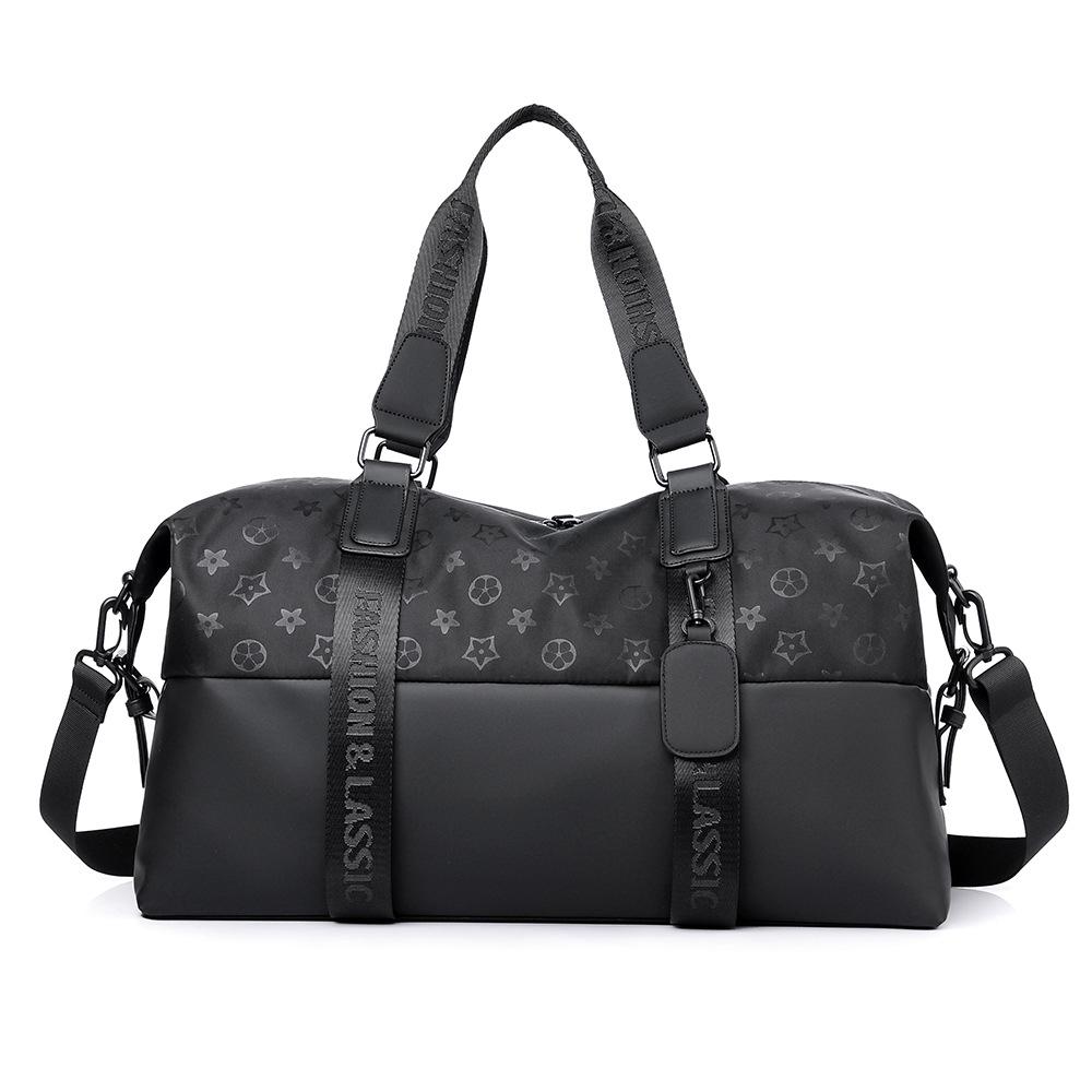 

Men s Large Water-Resistant Travel Gym Bag with Dry/Wet Separation and Crossbody Strap чорний