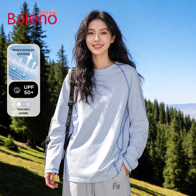Baleno Women's Color-Block Long-Sleeve Casual Sporty T-Shirt