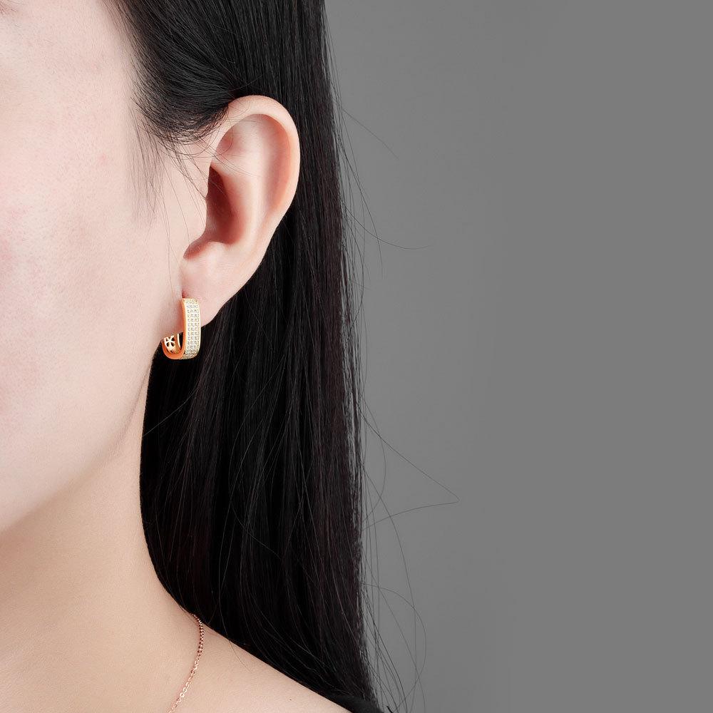 Stylish Geometric Earrings For Women Minimalist Personalized Temperament Jewelry Exquisite Small Accessories
