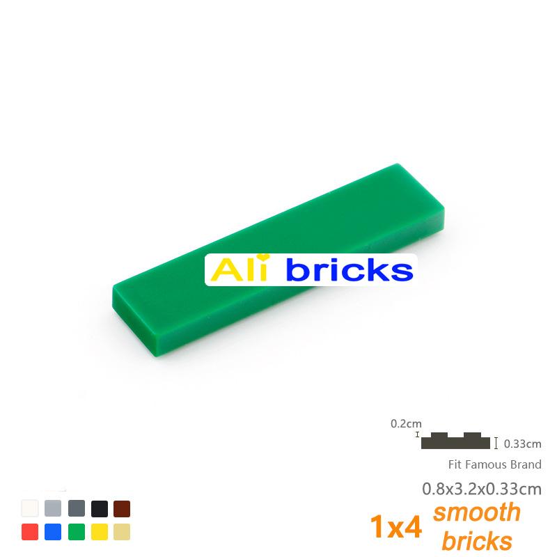 120pcs DIY Building Blocks Thin Figure Bricks Smooth 1x4 Dots Educational Creative Toys for Children Size Compatible With 2431