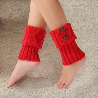 Foot and Neck Covers, Women's, Ankle Protection, Knitted Socks, Yarn, Warm Leg Covers, Short Foot Covers, Loose, Pile Socks