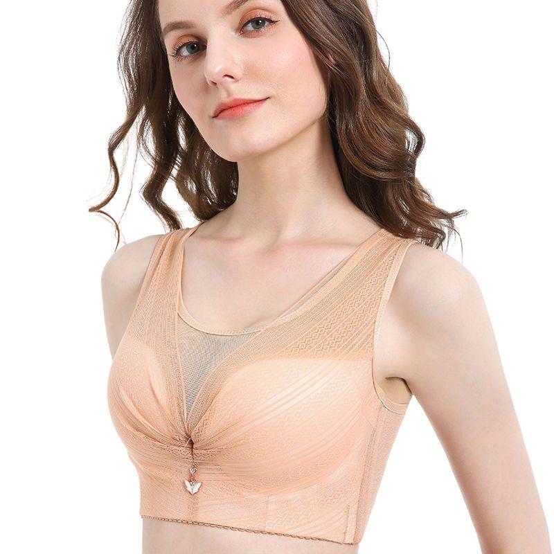 Ropa interior de encaje Sexy Lingeire de talla grande, sujetadores de copa fina para mujer, lencería acolchada sin aros, ropa interior, corsé, sujetador