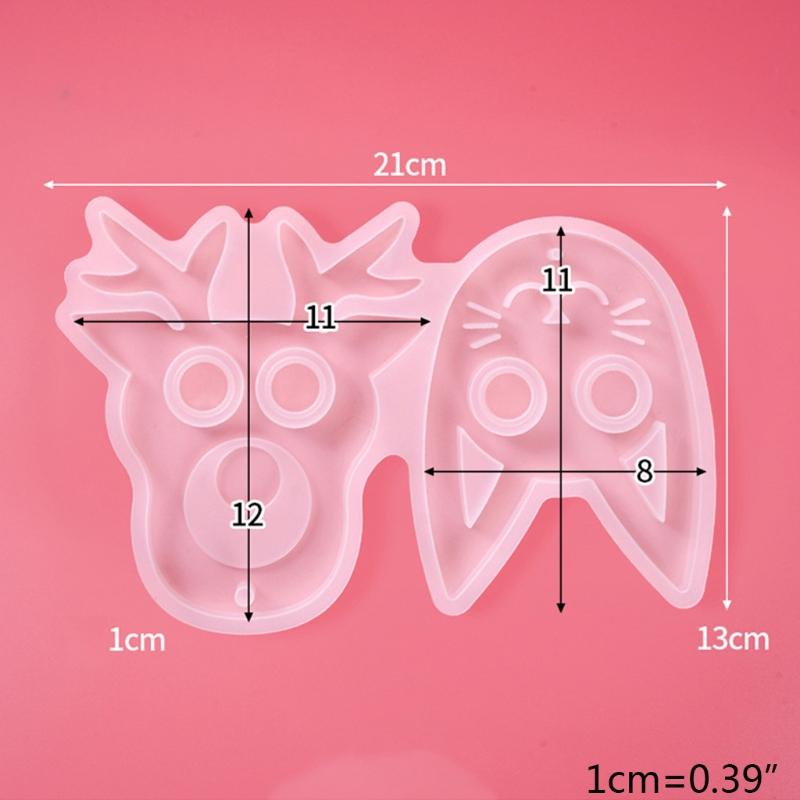 Handgefertigte Ornamente UV-Harzform Katzengesicht Tiger Finger Schlüsselanhänger Silikonform DIY Basteln Schmuck Anhänger Gießen Mo