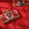 With Tassels 2024 Folding Red Envelope Hot Stamping Lucky Festival Bag  New Year