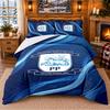 Printed 3Pcs Bedding Set Preston North End Football Pattern Bed Sheet Pillowcase For Bedroom Decor