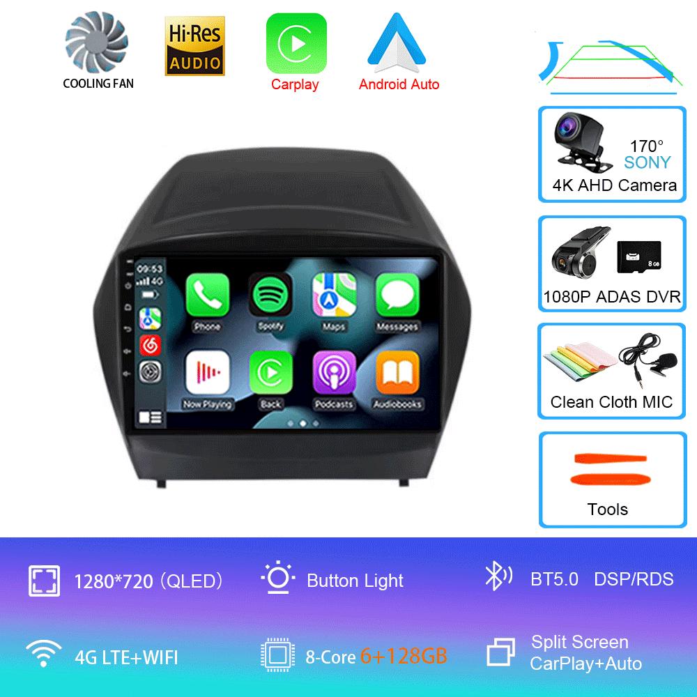 Autorádio Android 14 Carplay Auto Multimediální Přehrávač Pro Hyundai Tucson 2 LM IX35 2009-2015 Autorádio GPS Stereo 2din Hlavní Jednotka