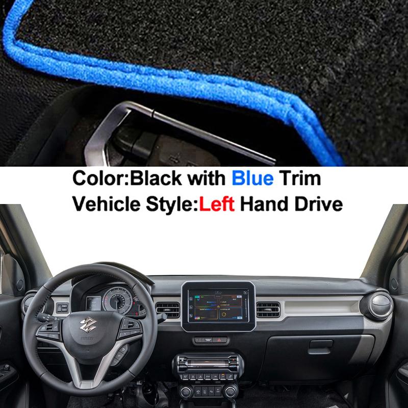 

Для Suzuki ignis 2016 - 2024 Защитник центральной консоли Ковер Накладка на приборную панель Солнцезащитный коврик Аксессуары Чехол на приборную панель автомобиля Left-Blue
