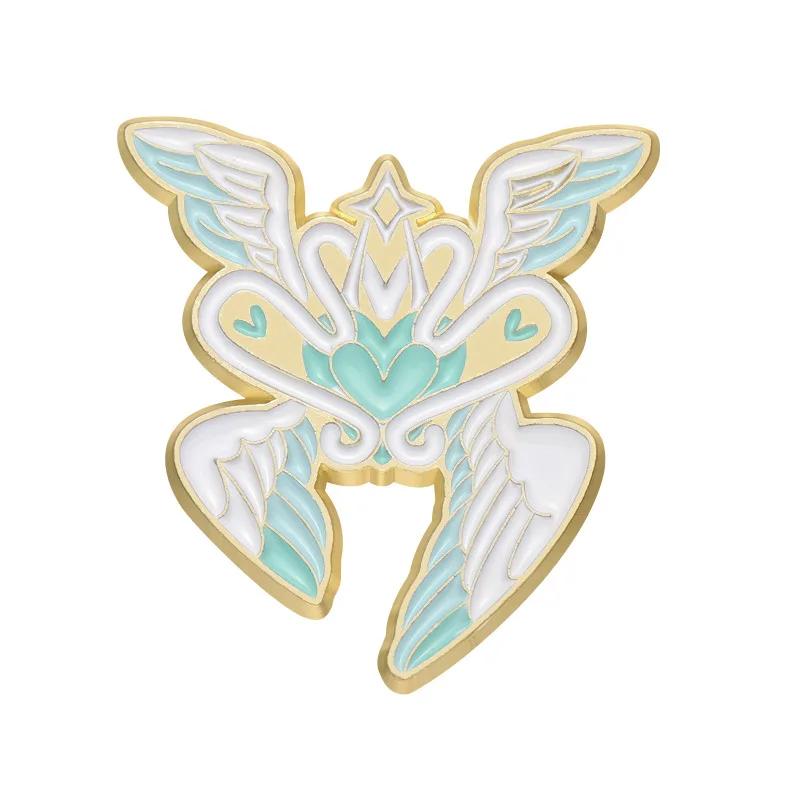 Seraphim Eye Enamel Pins Pure White Angel Wings Spirit Seraph Brooches Lapel Badges Biblical Christianity Belief Jewelry Gift