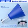Engine Fuel Funnel, 8" x 4.9" Leak-Proof Spill-Proof PP Fuel Filling Tool with Sealing Rubber Ring